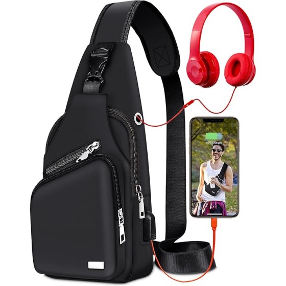 Waterproof Sling Bag Crossbody Backpack for Men Women Sling Backpack Hiking Daypack Multipurpose Cross Body Chest Bag